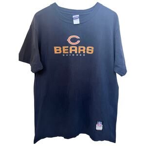 Chicago Bears NFL T Shirt Mens Medium Navy Reebok Team Apparel Football Tee